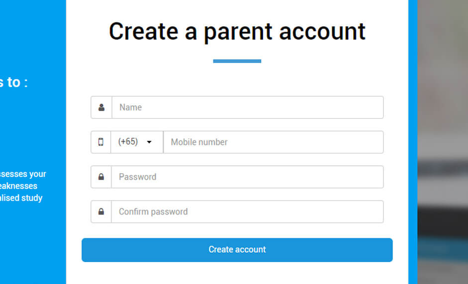 Set up a parent account.
