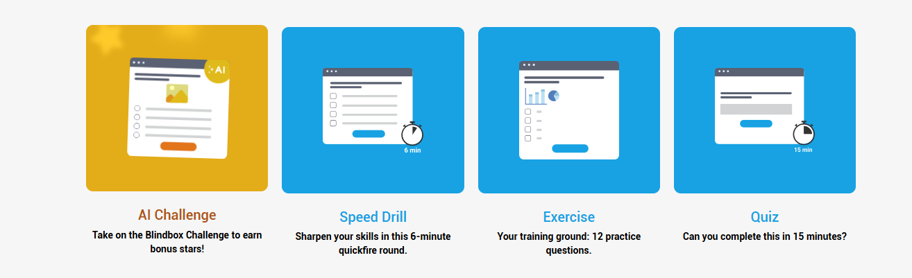 Revise: AI Challenge, Speed Drill, Exercise and Quiz
